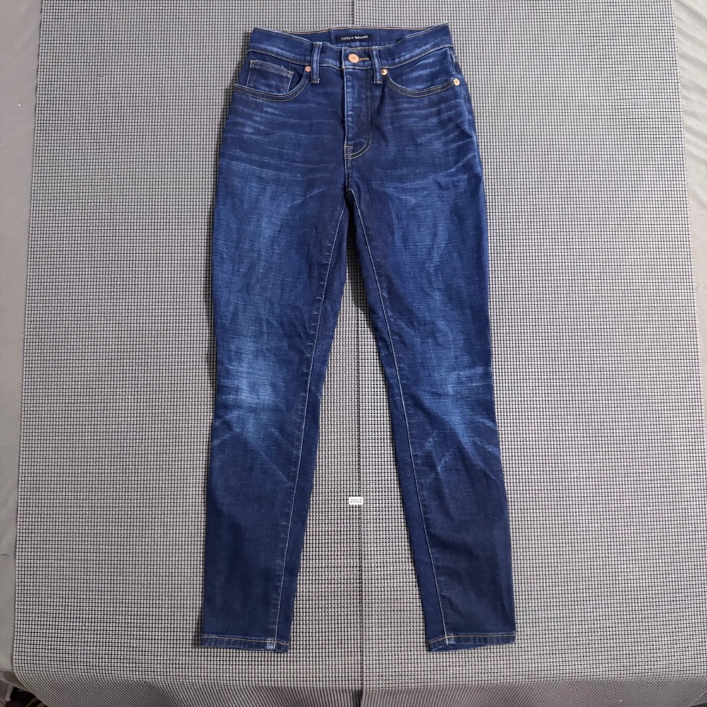Lucky Brand Bridgette High Rise Skinny Jeans Dark Wash Blue Size 0/25 A